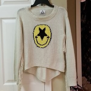 Unif Smiley Fringed Sweater